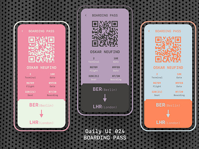 Daily UI #024 Boarding Pass