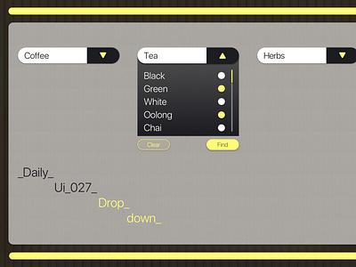 Daily UI #027 Dropdown
