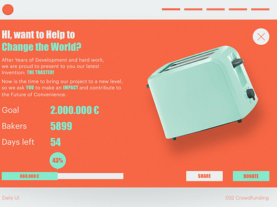 Daily UI #032 Crowdfunding Campaign