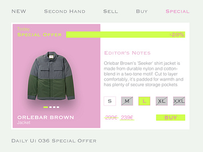 Daily UI #036 Special Offer