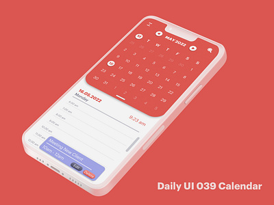 Daily Ui #039 Calendar