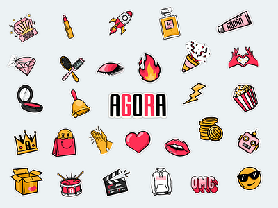 AGORA Illustration Sticker Sheet