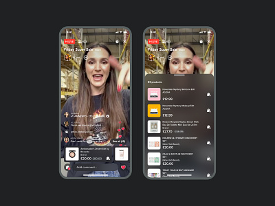 Live Stream Shopping - AGORA app design ios live stream mobile ui ux
