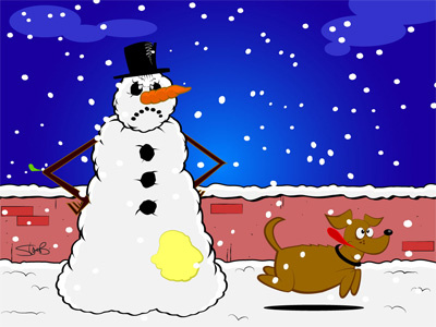 Christmas Card cartoon illustration vector artwork