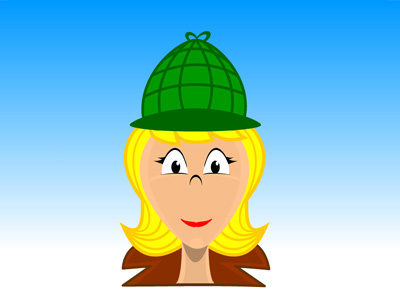 Shirley Holmes cartoon character design illustration vector artwork