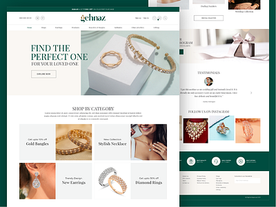 E-Commerce Website Design for Jewellery branding design ecommerce gehnaz jewellery jewelry logo online shopping theme responsive shop jewellery online shop online ui ui design ux webdesign website wocommerce