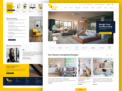 Interio Arena Website Design design elegant design initerio arena interface design interior interior decorator interior designing premium design responsive ui ui design ux webdesign website
