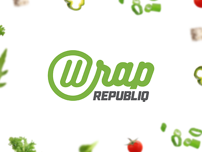 Wrap Republiq Logo design food wrap freshfood logo salad vegetables wrap wrap republiq