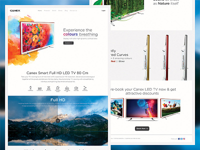 Canex Website Design canex hd hd tv led television tv ui ux webdesign website