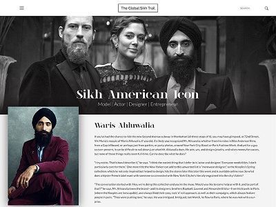 The Global Sikh Trail article page design india punjab sikh the global sikh trail ui design ux design webdesign website design yovanverma