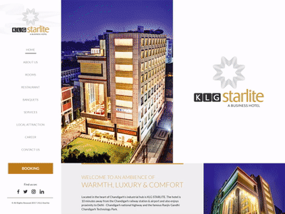 Hotel KLG Starlite Website Design branding design hotel klg responsive ui ui ux design uidesign ux ux ui webdesign website website animation