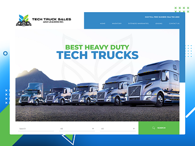 Tech Truck Website auto automotive branding canada company design responsive tech tech truck truck ui uidesign ux vector webdesign website yovan yovanverma