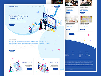 Fundgrowth Website Design blue blue website design fund fundgrowth funding fundraiser fundraising gowth responsive responsive website ui ui design uidesign ux ux design webdesign website