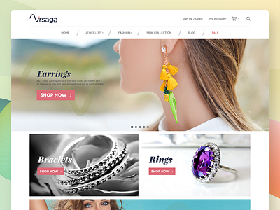 Jewellery Online Shoppig Website Design. design ecommerce interactive jewelry jewels online shopping responsive shopping ui ui design uidesign ux ux design uxdesign webdesign website woocommerce