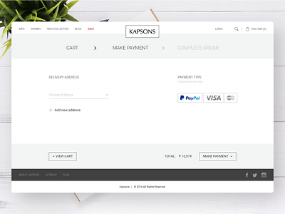 Payment Page Design for Kapsons design ecommerce ecommerce design fashion lifestyle make payment online shopping payment online responsive retail ui ui design ux webdesign website woocommerce