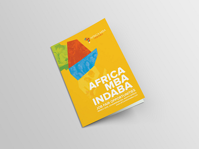 AFRICA MBA INDABA Brochure africa brochure brochure design design designer graphicdesign indaba job fair mba opportunities yellow