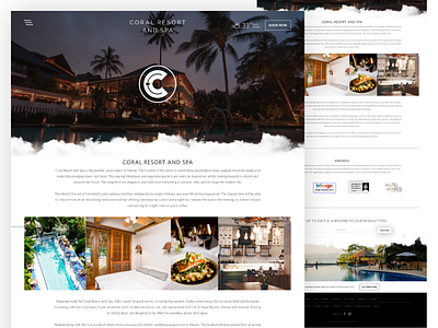 Coral Resort And Spa About Page Design about clouds coral coral reef design hotel india manali mountain resort responsive spa ui ui design ux webdesign website