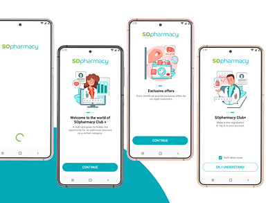 SOpharmacy | Welcome Screen app design illustration logo pharmacy ui