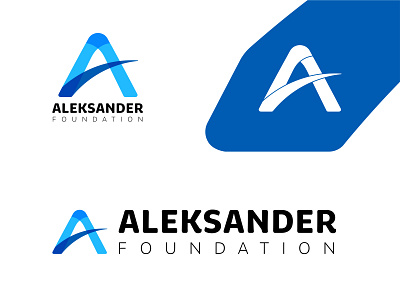 Aleksander Foundation | Logo branding creative design foundation graphic letter logo