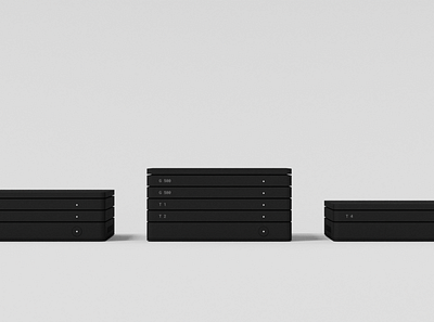 Modular Storage - Variety 3d black blender design minimalist modular product render storage tech variety