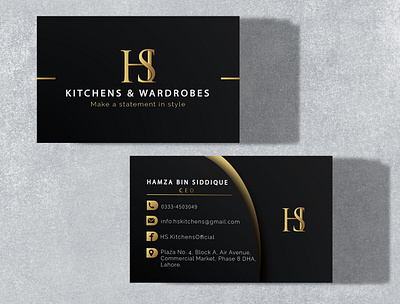 Black and Gold Business card branding card design graphic design typography ui ux