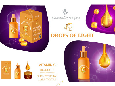 Vit C products display branding design flye graphic design illustration logo typography ui