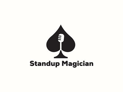 Standup Magician cards casino comedy gamble joker magic microphone music poker sing spade trick