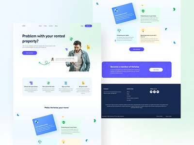 Landing page branding business color design graphic design landingpage typography ui v veriwise