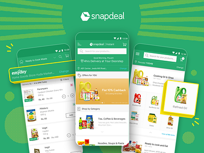 Snapdeal Instant app grocery grocery app instant mobile mobile ui mobileapp snapdeal snapdealinstant ui uiux user experience user research ux visual design