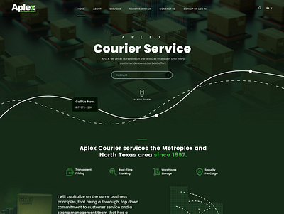 Aplex Courier Service branding graphic design user friendly websitedesign