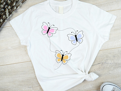 Simple butterfly t-shirt beautiful t shirt butterflies butterfly butterfly t shirt cute t shirt girls t shirt simple t shirt t shirt trendy t shirt