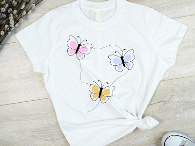 Simple butterfly t-shirt