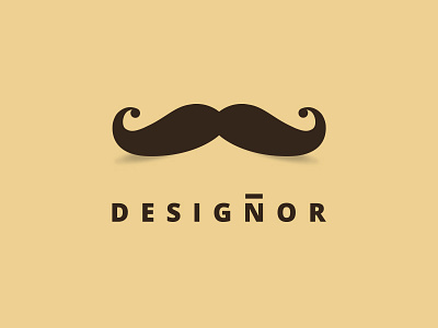 Designor- Personal "alter-ego" logo designer logo mustache