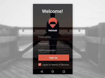 Login Screen - Daily UI challenge #001 #dailui app challenge daily ui sign up travel ui ux