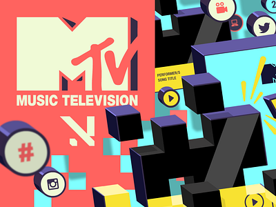 MTV "Video Love" Website. art art direction branding design digital art graphic design homepage illustration mtv photo compositing photomontage portugal ui vector webdesign website