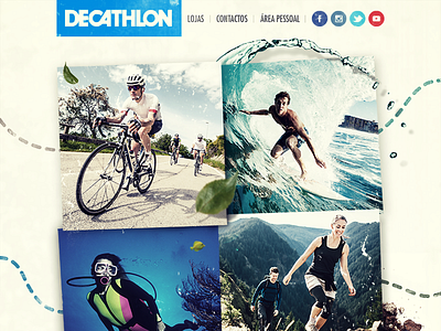 Decathlon "Road to Sports" Campaign newsletter study. art direction branding decathlon design digital art graphic design illustration logo photo compositing photomontage portugal