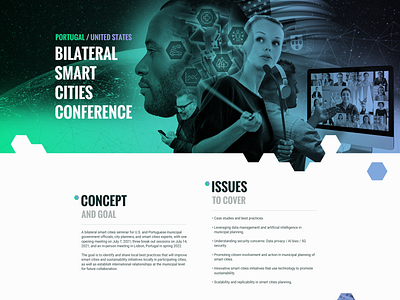 Bilateral Smart Cities Conference Website and photomontages.