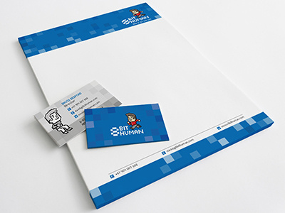 8 Bit Human - Letterhead and Business Cards