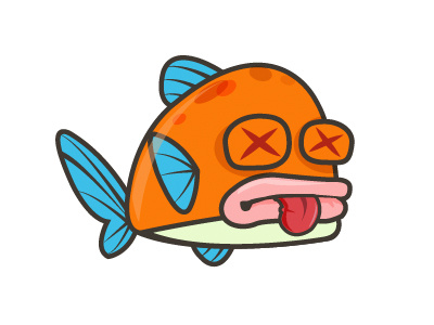 Dead Fish character fish illustration