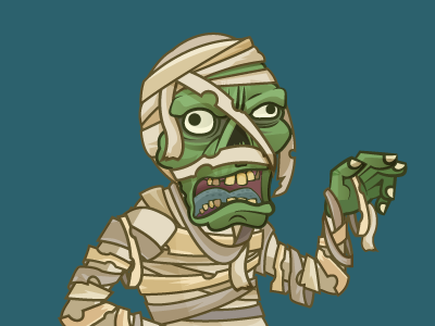 Mummy app character character design illustration monster mummy