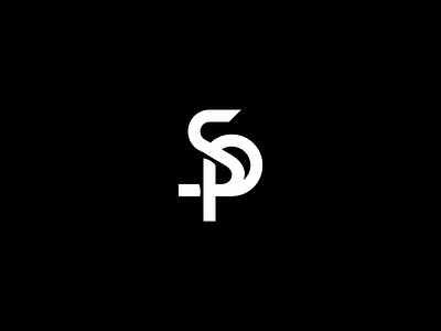 Sebastian Pizarro - Monogram black branding flat identity logo minimalist monogram personal logo sp