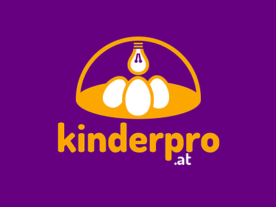 KinderPro - Logo Design children egg eggs flat kid kids kinder logo design minimalist purple
