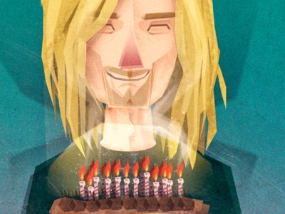 Happy Birthday Kurt Cobain illustration kurt cobain
