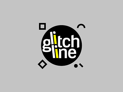 Glitch Line Logo brand branding design dubai flat icon identity logo minimalist
