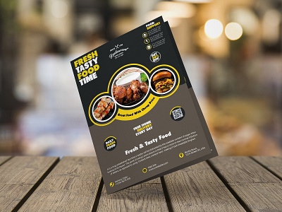 Restaurant menu, brochure, flyer in A4 size template design