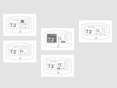 Wall Mounted Thermostat app design smart device ui ux