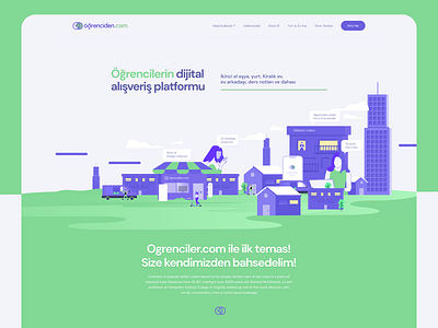 Öğrenciden Landing UI illustration landing landing page student ui ui design ux