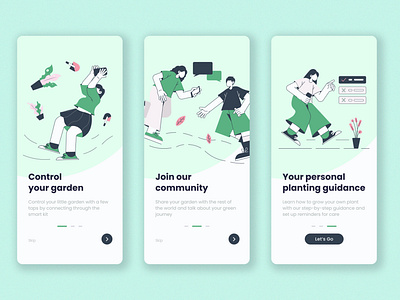 Planting App UI Onboarding