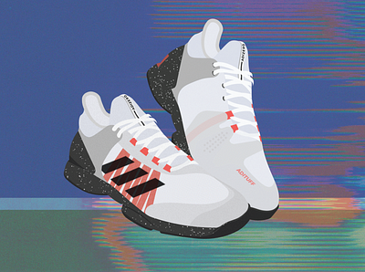 ADIDAS UBERSONIC 2 HARD COURT TENNIS SHOES adidas graphic design hard court tennis shoes illustration personal project shoes tennis shoes