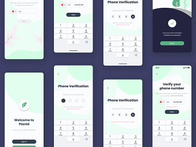 Verification Screen UI app login mobile planting planting app ui verification verification screen verify
